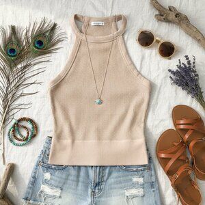 Intimately Free People Ribbed High-Neck Tank - XS/S